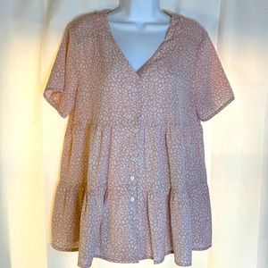 3/$20 JODIFL M Pink Layered Top